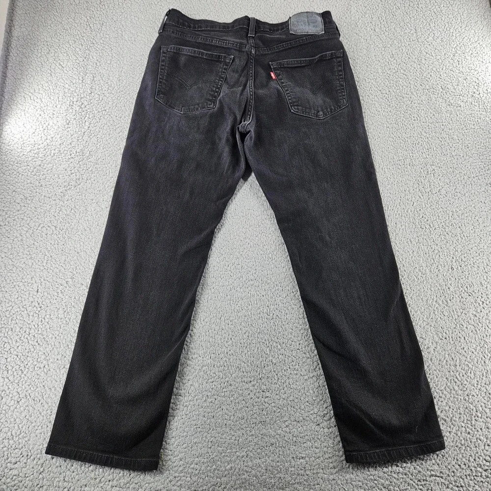 Levis Jeans Men 32x30 Black Denim Athletic Tapered Leg Relaxed Fit Stretch Denim